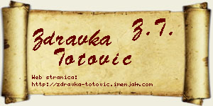 Zdravka Totović vizit kartica